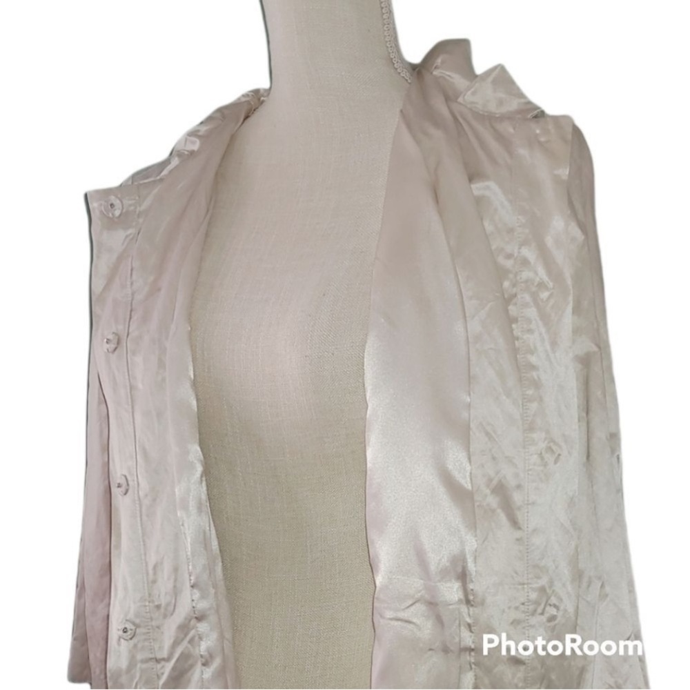 Chico's Pearl Silver Trench Coat - Picture 7 of 9